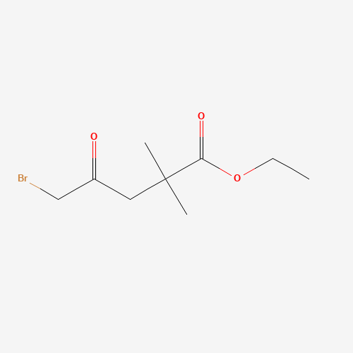 Ethyl 5-Bromo-2,2-dimethyl-4-oxopentanoate chemical structure Ethyl 5-Bromo-2,2-dimethyl-4-oxopentanoate (CAS: 136558-12-8) - Chemical Structure and Molecular Formula