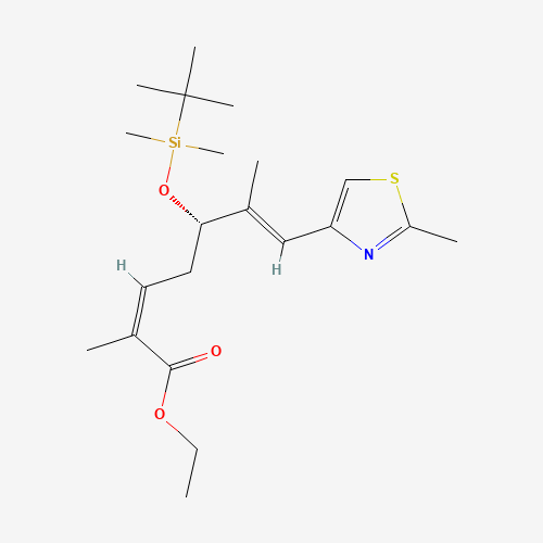 Ethyl (2Z,5S,6E)-5-{[tert-Butyl(dimethyl)silyl]oxy}-2,6-dimethyl-7-(2-methyl-1,3-thiazol-4-yl)hepta-2,6-dienoate (CAS: 218614-04-1) - Related Chemical Product