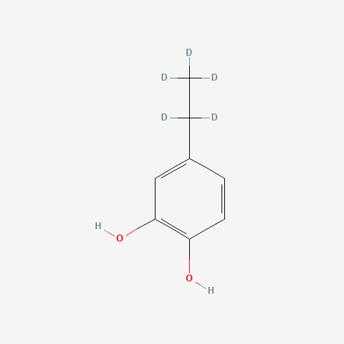 4-Ethylcatechol-d5 (CAS: 1189508-64-2) - Chemical Structure and Molecular Formula 