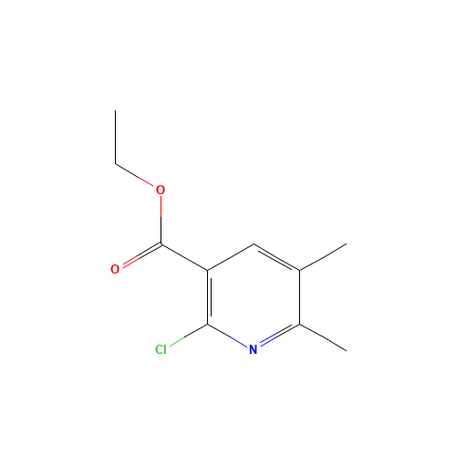 Ethyl 2-Chloro-5,6-dimethylnicotinate (CAS: 1159977-35-1) - Chemical Structure and Molecular Formula 