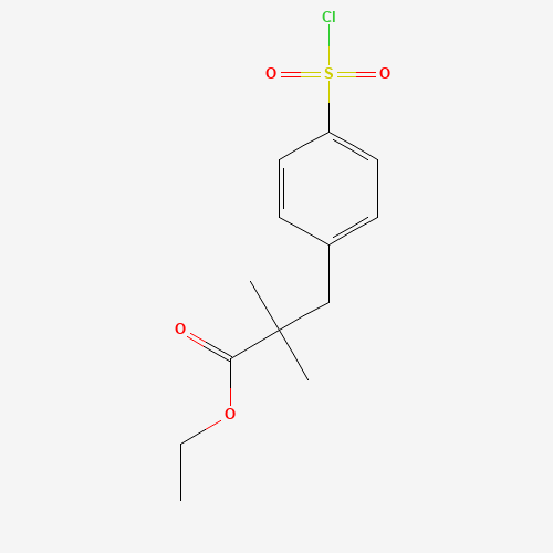Ethyl 2,2-Dimethyl-3-(4-chlorosulfonylphenyl)propionate (CAS: 887355-04-6) - Related Chemical Product