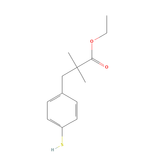 Ethyl 2,2-Dimethyl-3-(4-mercaptophenyl)propionate (CAS: 869853-73-6) - Related Chemical Product