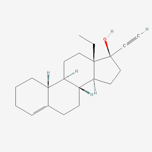 13-Ethyl-18,19-dinor-17a-pregn-4-en-20-yn-17-ol (CAS: 32419-58-2) - Chemical Structure and Molecular Formula 