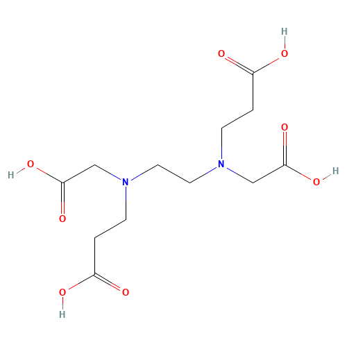 Ethylenediaminediacetic Acid Dipropionic Acid (CAS: 32701-19-2) - Chemical Structure and Molecular Formula 