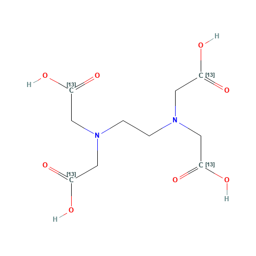 Ethylenediamine-N,N,N',N'-tetraacetic Acid-13C4 (CAS: 1215408-17-5) - Chemical Structure and Molecular Formula 