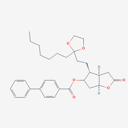 (3aR,4R,5R,6aS)-4-[3-(Ethyleneketal)decanyl]hexahydro-5-hydroxy-2H-cyclopenta[b]furan-2-one 5-(4-Phenylbenzoate) (CAS: 120396-31-8) - Related Chemical Product