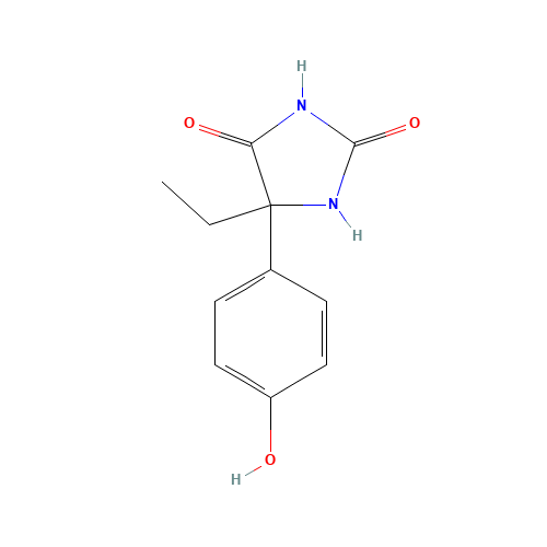 rac-5-Ethyl-(5-Hydroxyphenyl)hydantoin (CAS: 61837-66-9) - Chemical Structure and Molecular Formula 