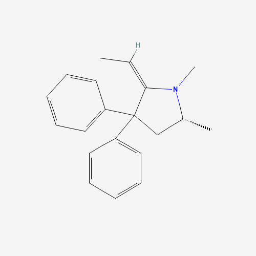 [R-(E)]-2-Ethylidene-1,5-dimethyl-3,3-diphenyl-pyrrolidine (R-EDDP) (CAS: 106293-55-4) - Chemical Structure and Molecular Formula 