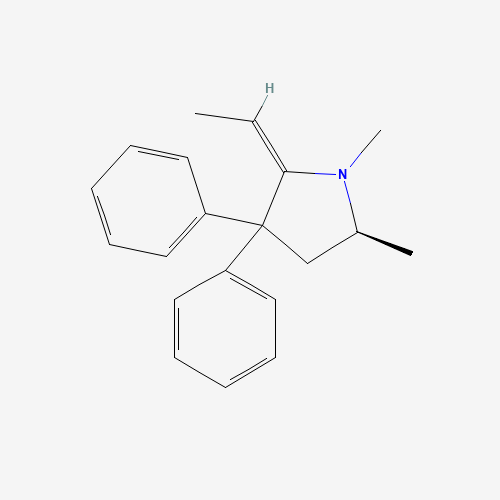 [S-(E)]-2-Ethylidene-1,5-dimethyl-3,3-diphenyl-pyrrolidine (S-EDDP) (CAS: 106293-57-6) - Chemical Structure and Molecular Formula 