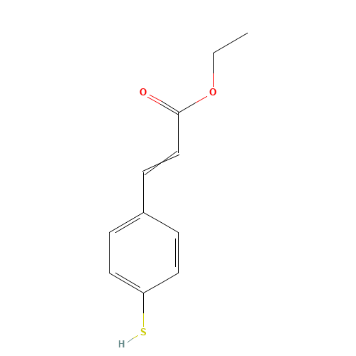 Ethyl 4-Mercaptocinnamate (CAS: 1076198-07-6) - Chemical Structure and Molecular Formula 