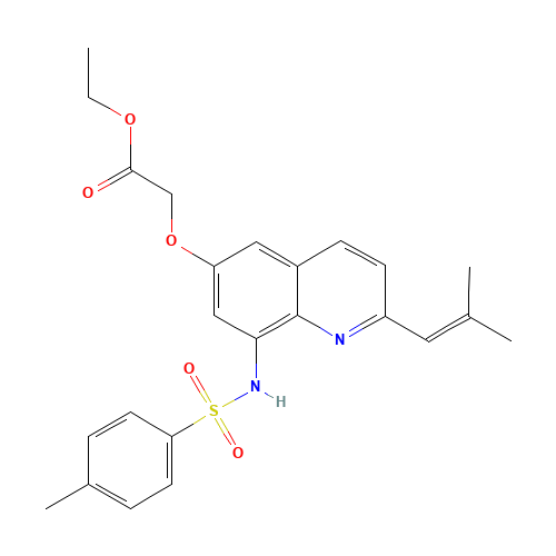 Ethyl 2-[2-(2-Methyl-1-propenyl)-6-quinolyloxy-8-p-toluenesulfonamido)acetate (CAS: 316124-90-0) - Related Chemical Product