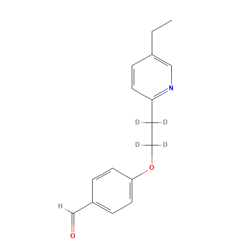 4-[2-(5-Ethyl-2-pyridinyl)-d4-ethoxy]benzaldehyde (CAS: 1189479-80-8) - Chemical Structure and Molecular Formula 