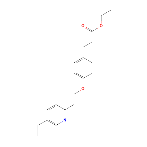 4-[2-(5-Ethyl-2-pyridinyl)ethoxy]benzenepropanoic Acid Ethyl Ester (CAS: 868754-42-1) - Related Chemical Product