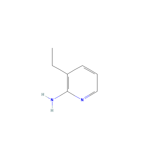 3-Ethyl-2-pyridinamine (CAS: 42753-67-3) - Chemical Structure and Molecular Formula 