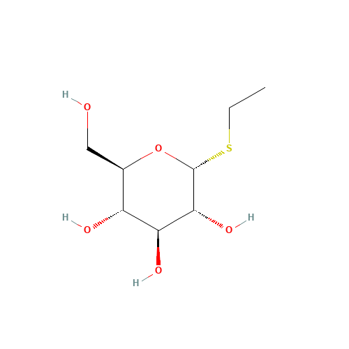 Ethyl a-Thioglucopyranoside (CAS: 13533-58-9) - Chemical Structure and Molecular Formula 