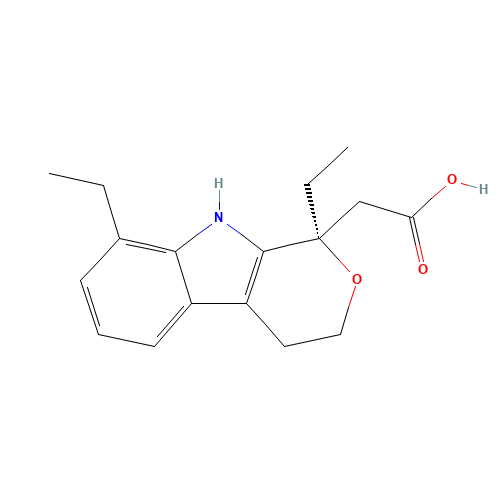 (R)-(-)-Etodolac (CAS: 87226-41-3) - Chemical Structure and Molecular Formula 