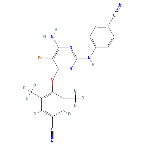 Etravirine-d8 (CAS: 1142096-06-7) - Chemical Structure and Molecular Formula 