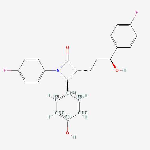 Ezetimibe-13C6 (CAS: 438624-68-1) - Chemical Structure and Molecular Formula 
