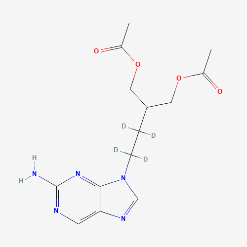 Famciclovir-d4 (CAS: 1020719-42-9) - Chemical Structure and Molecular Formula 