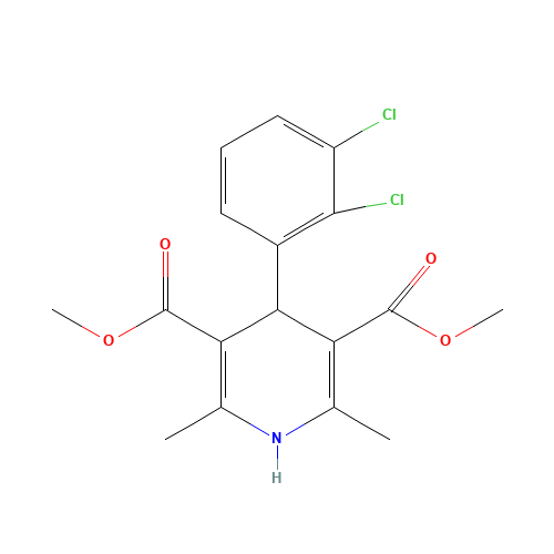 Felodipine 3,5-Dimethyl Ester (CAS: 91189-59-2) - Chemical Structure and Molecular Formula 