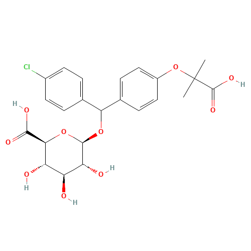 Fenirofibrate O-b-D-Glucuronide (CAS: 168844-26-6) - Chemical Structure and Molecular Formula 
