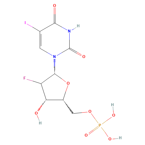 Fialuridine 5'-Monophosphate (CAS: 99891-31-3) - Chemical Structure and Molecular Formula 