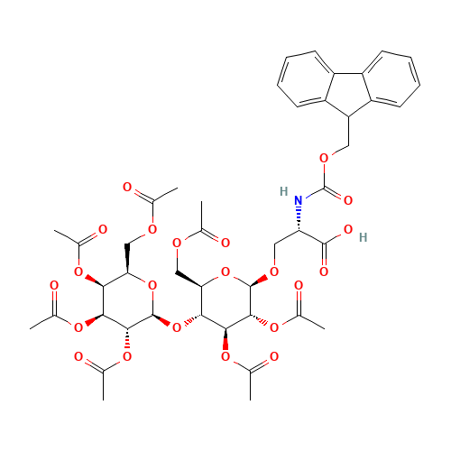 N-(9-Fluorenylmethoxycarbonyl)-O-(2,3,6,2',3',4',6'-hepta-O-acetyl-b-D-lactosyl)-L-serine (CAS: 169275-84-7) - Related Chemical Product
