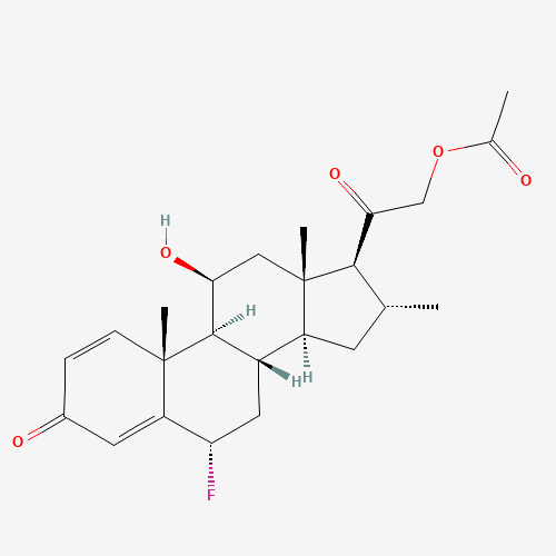 Fluocortolone Acetate (CAS: 1176-82-5) - Chemical Structure and Molecular Formula 