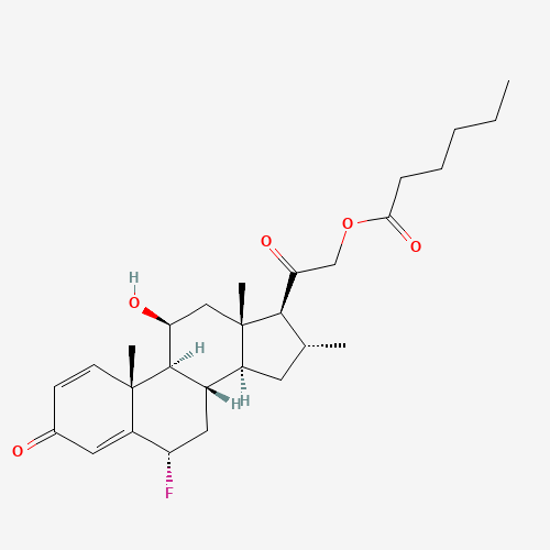 Fluocortolone 21-Hexanoate (CAS: 303-40-2) - Chemical Structure and Molecular Formula 