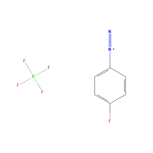 4-Fluorobenzenediazonium Tetrafluoroborate (CAS: 459-45-0) - Chemical Structure and Molecular Formula 