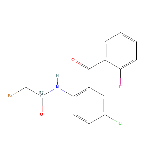 N-[2-(2-Fluorophenyl)-4-chlorophenyl-2-bromoacetamide-13C1 (CAS: 1189420-49-2) - Related Chemical Product
