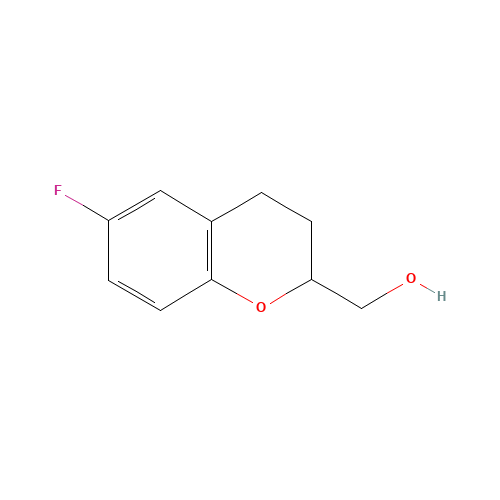 rac 6-Fluoro-3,4-dihydro-2H-1-benzopyran-2-methanol (CAS: 99199-62-9) - Chemical Structure and Molecular Formula 