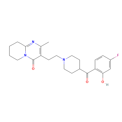 3-[2-[4-(4-Fluoro-2-hydroxybenzoyl)-1-piperidinyl]ethyl]-6,7,8,9-tetrahydro-2-methyl-4H-pyrido[1,2-a]pyrimidin-4-one (CAS: 152542-00-2) - Related Chemical Product