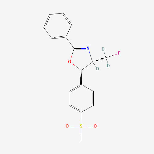 (4S,5R)-4-(Fluoromethyl)-4,5-dihydro-5-[4-(methylsulfonyl)phenyl]-2-phenyloxazole-d3 (CAS: 1246818-78-9) - Chemical Structure and Molecular Formula 