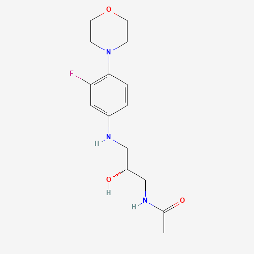 N-[(2R)-3-[[3-Fluoro-4-(4-morpholinyl)phenyl]amino]-2-hydroxypropyl]acetamide (CAS: 333753-67-6) - Chemical Structure and Molecular Formula 