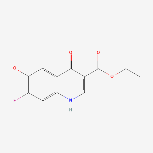 7-Fluoro-1,4-dihydro-6-methoxy-4-oxo-3-quinolinecarboxylic Acid Ethyl Ester (CAS: 622369-35-1) - Chemical Structure and Molecular Formula 