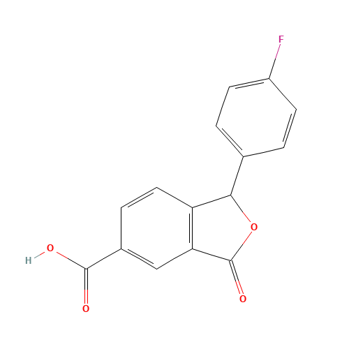 1-(4-Fluorophenyl)-1,3-dihydro-3-oxo-5-isobenzofurancarboxylic Acid (CAS: 372941-51-0) - Related Chemical Product