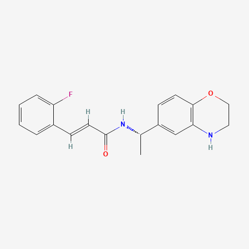 (E)-3-(2-Fluorophenyl)-N-((S)-1-(3,4-dihydro-2H-benzo[1,4]oxazin-6-yl)-ethyl]acrylamide (CAS: 697287-48-2) - Related Chemical Product
