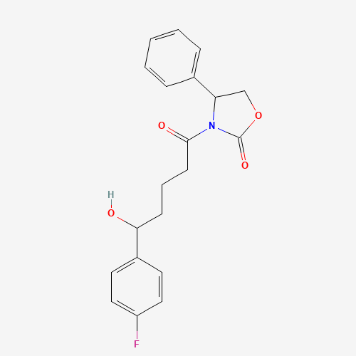 3-[5-(4-Fluorophenyl)-5-hydroxy-1-oxopentyl]-4-phenyl-2-oxazolidinone (CAS: 439080-96-3) - Related Chemical Product