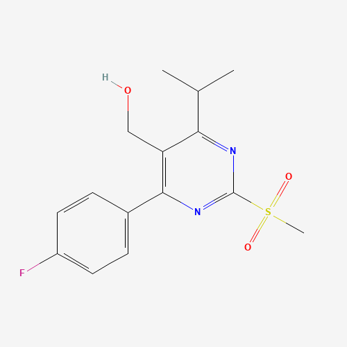 4-(4-Fluorophenyl)-5-hydroxymethyl-6-isopropyl-2-methylsulfonylpyrimidine (CAS: 849470-59-3) - Chemical Structure and Molecular Formula 