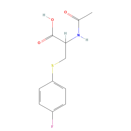 S-(4-Fluorophenyl)mercapturic Acid (CAS: 331-93-1) - Chemical Structure and Molecular Formula 