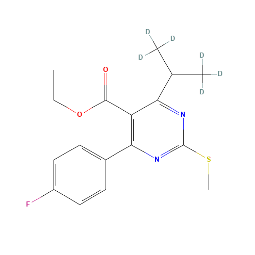 [4-(4-Fluorophenyl)-6-(1-methylethyl)-2-(methylsulfinyl)-5-pyrimidinyl]-ethyl Ester-d6 (CAS: 1189487-47-5) - Related Chemical Product