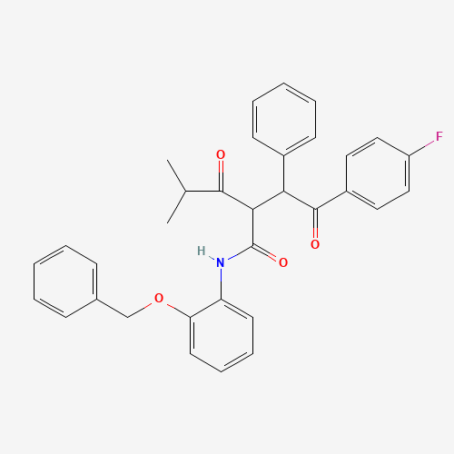 2-[2-(4-Fluorophenyl)-2-oxo-1-phenyl-ethyl]-4-methyl-3-oxo-pentanoic Acid, (2-Benzyloxy-phenyl)-amide (CAS: 887355-33-1) - Related Chemical Product