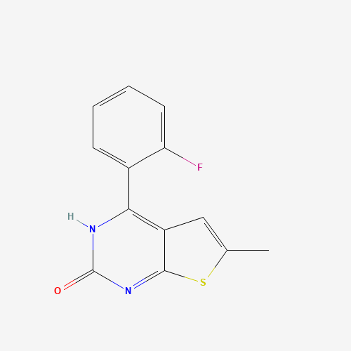 4-(2-Fluorophenyl)-6-methylthieno[2,3-d]pyrimidin-2(1H)-one (CAS: 50263-91-7) - Chemical Structure and Molecular Formula 