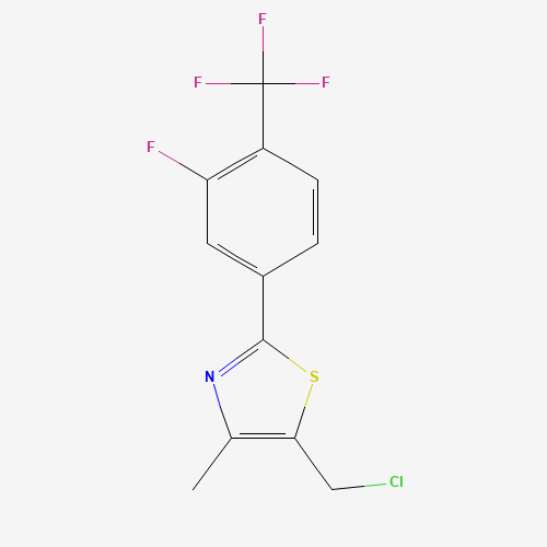 2-[3-Fluoro-4-(trifluoromethyl)phenyl]-4-methyl-5-chloromethyl Thiazole (CAS: 317319-33-8) - Related Chemical Product