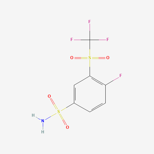 4-Fluoro-3-[(trifluoromethyl)sulfonyl]benzenesulfonamide (CAS: 1027345-08-9) - Related Chemical Product