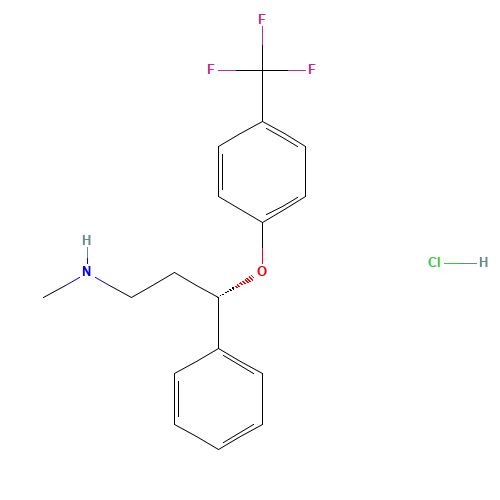 (S)-Fluoxetine Hydrochloride (CAS: 114247-06-2) - Chemical Structure and Molecular Formula 