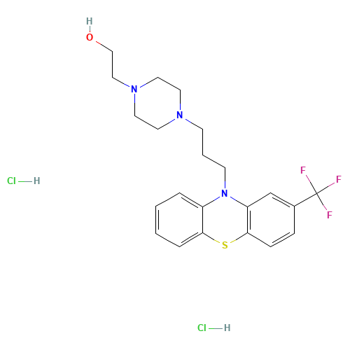 Fluphenazine Dihydrochloride (CAS: 146-56-5) - Chemical Structure and Molecular Formula 
