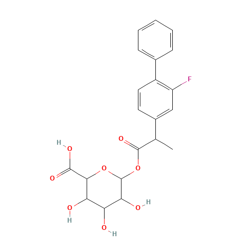 Flurbiprofen Acyl-b-D-glucuronide (CAS: 91683-37-3) - Chemical Structure and Molecular Formula 