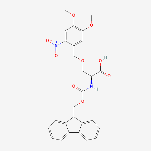 N-Fmoc DMNB-L-serine (CAS: 628280-43-3) - Chemical Structure and Molecular Formula 